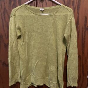 Eileen Fisher Olive Long Sleeve Sweatshirt